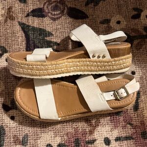 Steve Madden White platform Espadrille Sandals